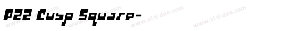 P22 Cusp Square字体转换